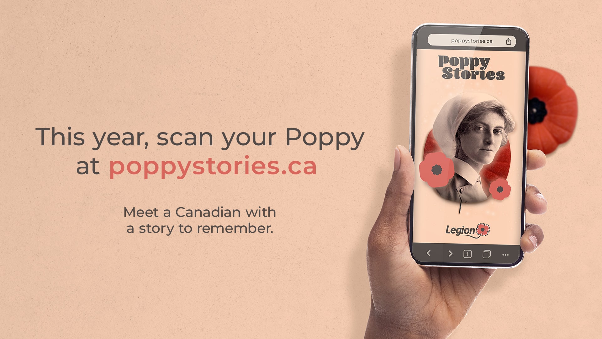 Advertisement of Poppy Stories application