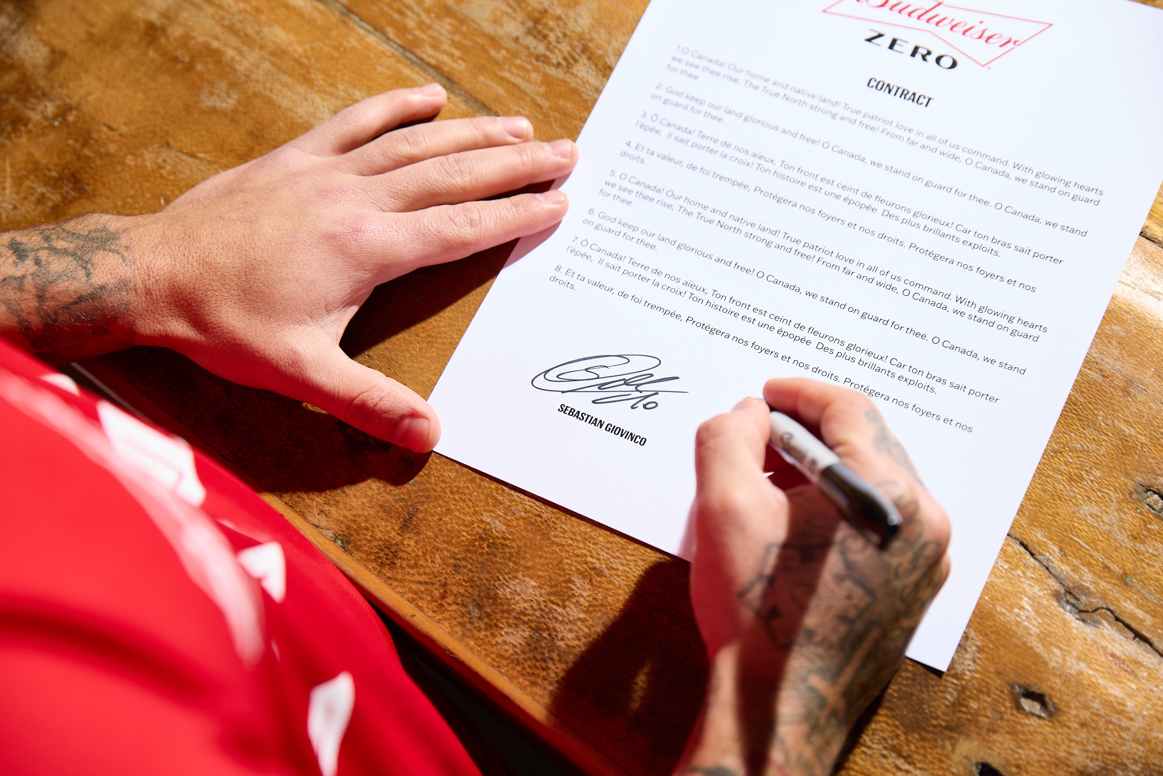 Sebastian Giovinco signing a contract
